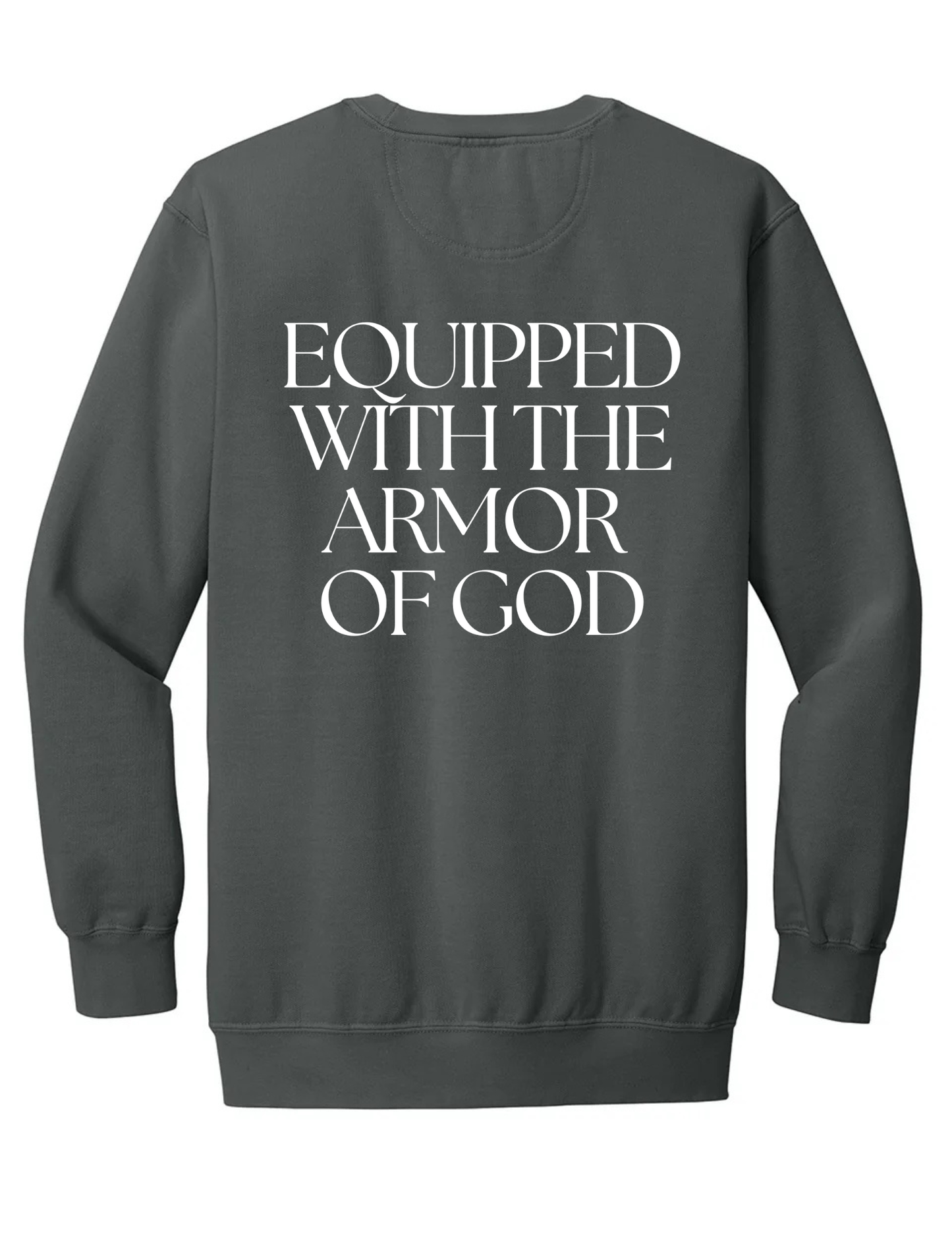 EQUIPPED WITH THE ARMOR OF GOD - Adult Crew Neck Sweatshirt