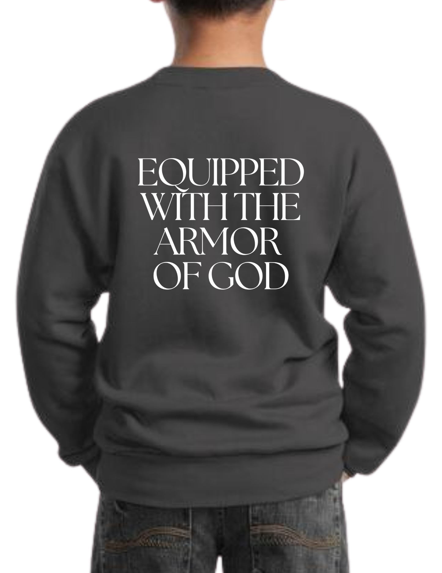 EQUIPPED WITH THE ARMOR OF GOD - Youth Crew Neck Sweatshirt