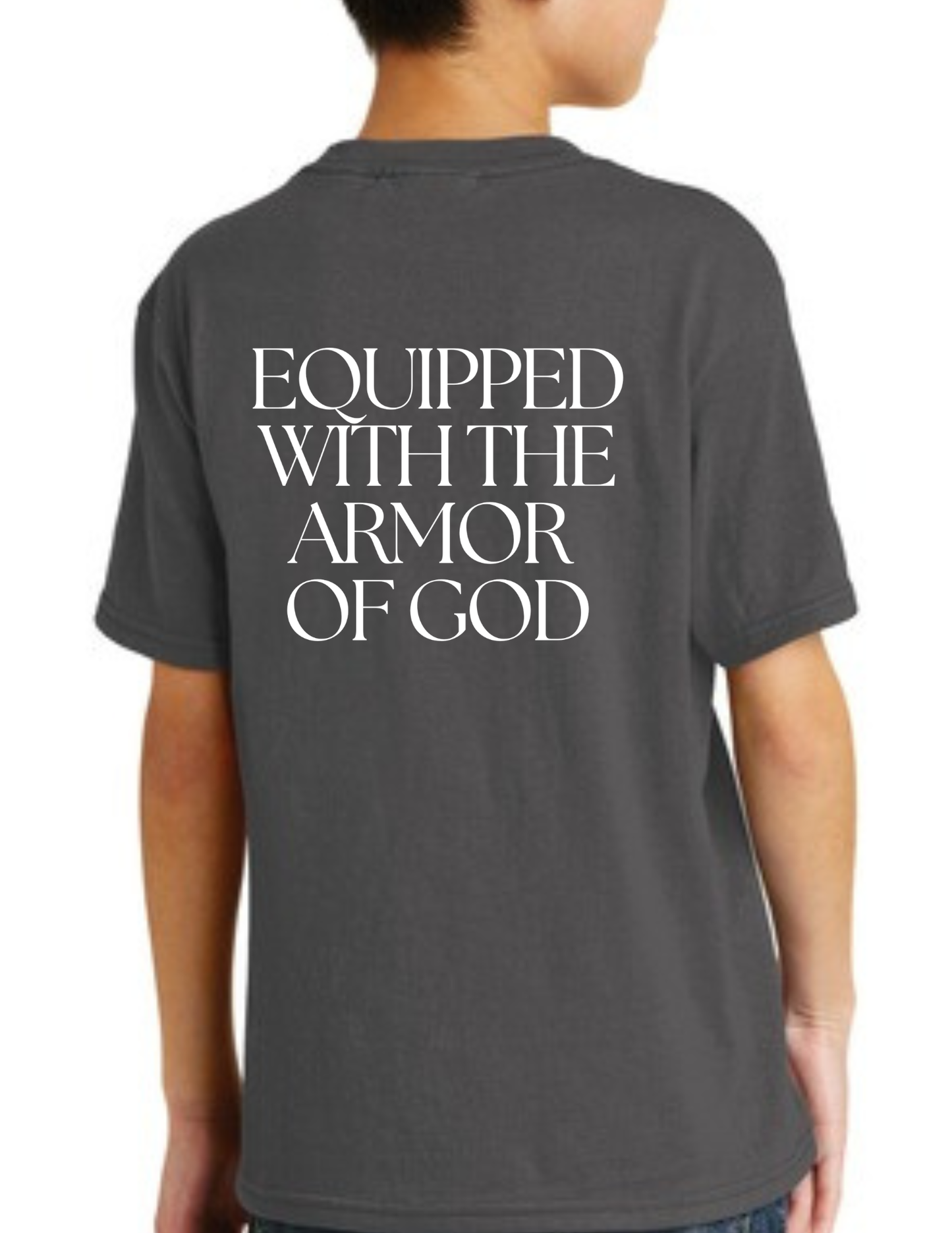 EQUIPPED WITH THE ARMOR OF GOD - Youth Crew Neck T-shirt